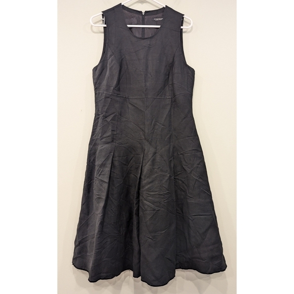Strenesse Gabriele Strehle Linen Viscose Sleeveless Fit and Flare Dress Size 10 - Picture 1 of 8